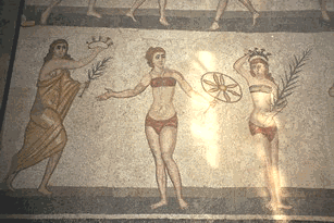 Villa del Casale, Piazza Armerina. Mosaico de las gimnastas