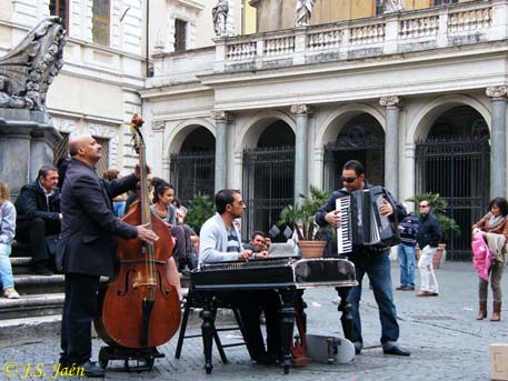 Musicos en Santa Maria in Trastevere